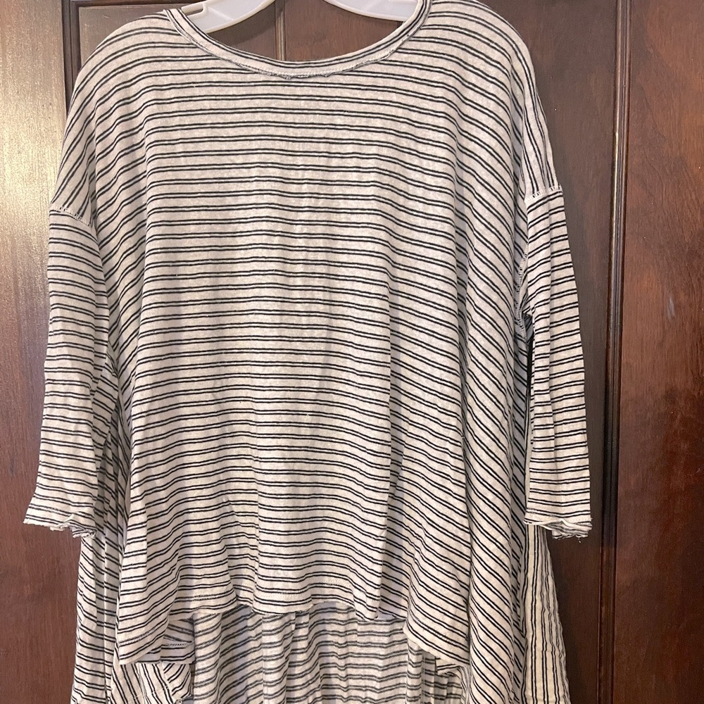 We The Free Stripped 3/4 Sleeve Top